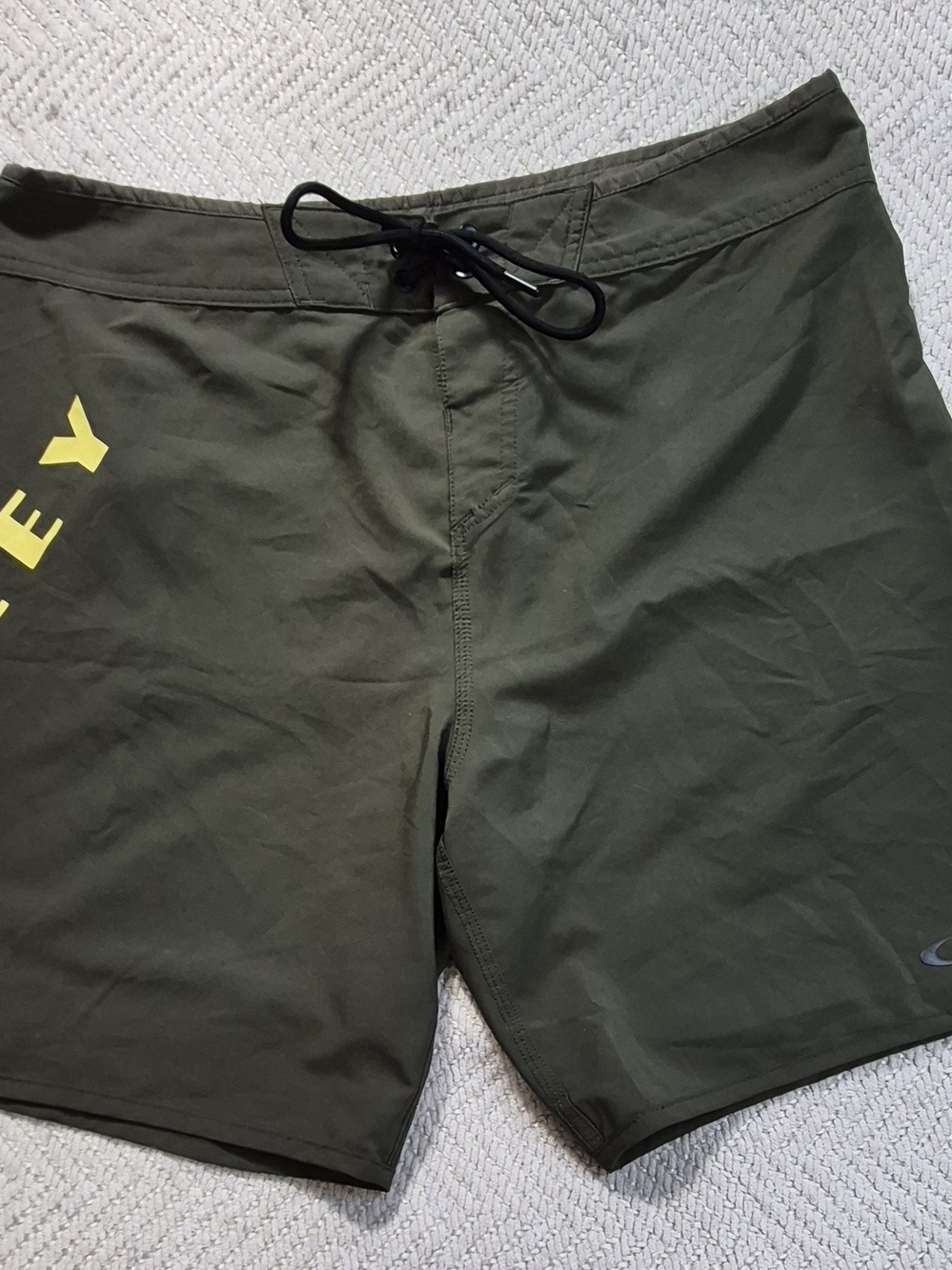 Oakley Men's Olive Green Swim Trunks
